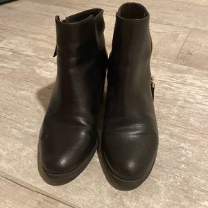 Black heeled booties